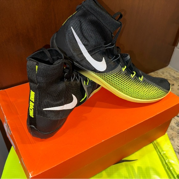 Men's Nike Zoom Victory XC 4 - Black and Neon Green - Picture 1 of 4